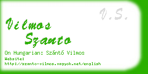 vilmos szanto business card